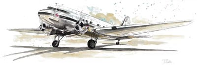 DC-3 Airplane Canvas Vintage Giclee Print Picture Unframed Home Decor Wall Art